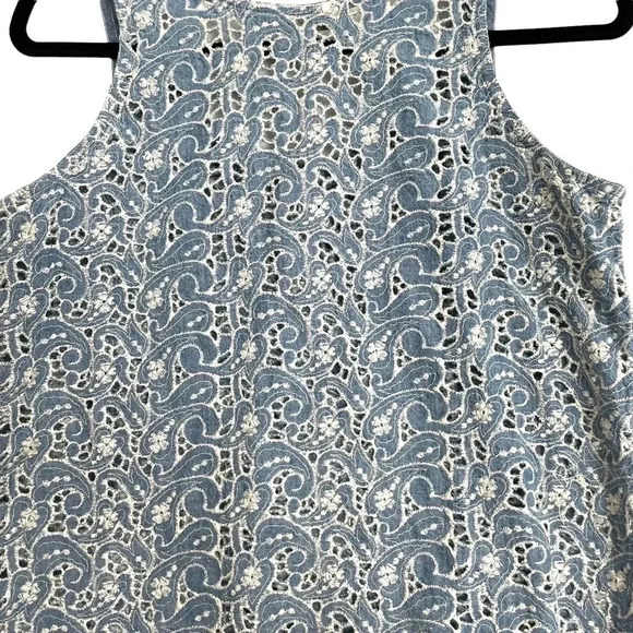 Guess by Georges Marciano Denim Embroidered Tank - Picture 3 of 7